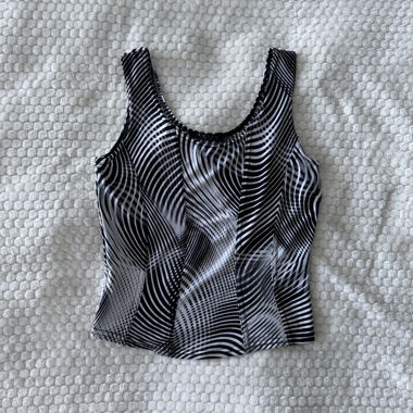 Zebra stripe y2k top