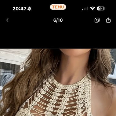 Crop top en crochet