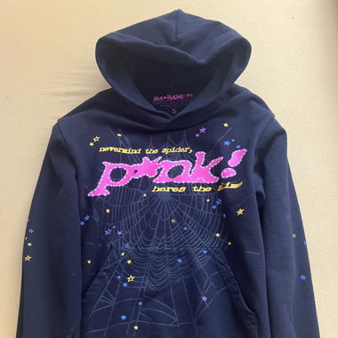 Sweat à capuche Sp5der P*INK coloris noir