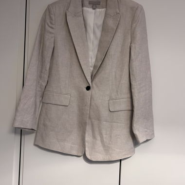 Blazer in lino beige chiaro XS