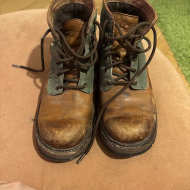 Bottines en cuir marron
