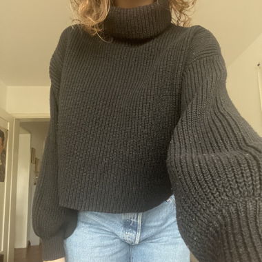 Crop turtleneck sweater 