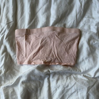 Pink strapless bandeau top
