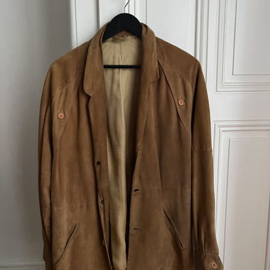 Veste en daim marron