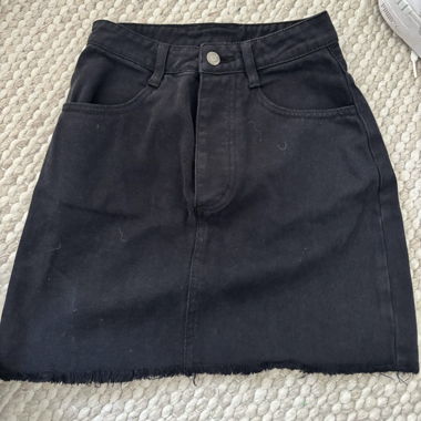 Schwarzer Jeans Rock