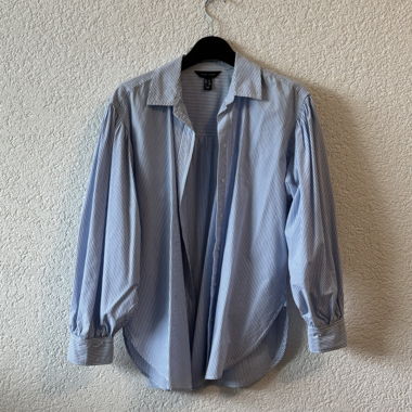 Blouse ballon rayée 100% coton