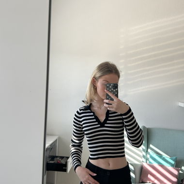 Top corto a righe