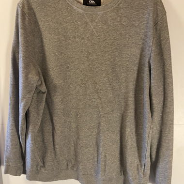 Grey marl Ckh. sweatshirt with crew neck