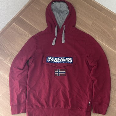 NAPAPIJRI NORWAY VINTAGE HOODIE - RED