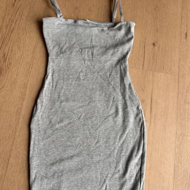 Zara - Abito mini grigio con spalline sottili