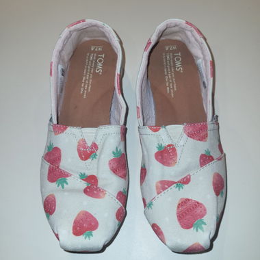 Scarpe Toms in tela fragole crema 38