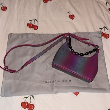 Charles &Keith iridescent Bag with Dust Bag