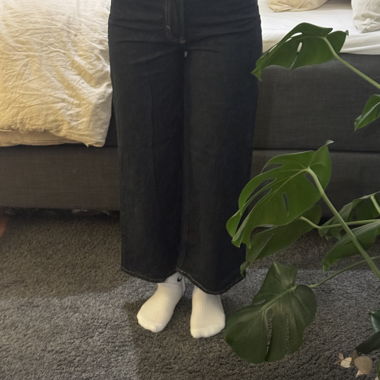 Weite Dunkelblaue Jeans