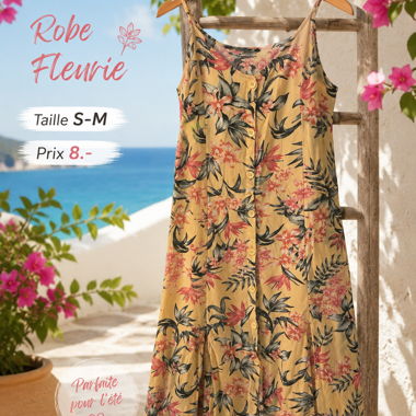 Floral Summer Dress S-M