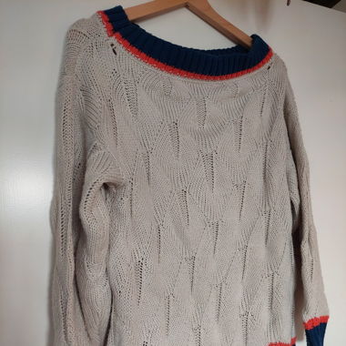 Off Shoulder Strickpulli aus Baumwolle