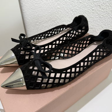 Ballerine a rete Miu Miu nere Gr 40