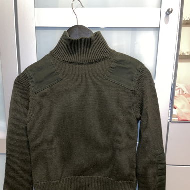 Rollkragen Pullover -Olivegrün