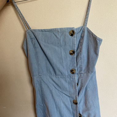 Kleid blau mit Knöpfen