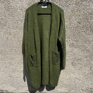 Langer khakifarbener Blouson