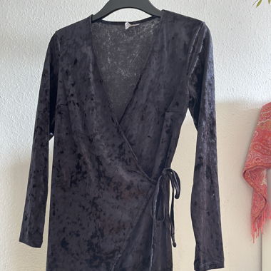 Robe en velours noir