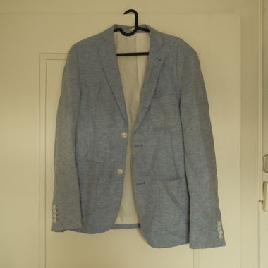Veste texturée bleu clair