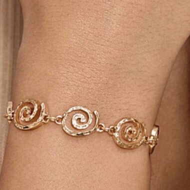Bracelet à spirales doré