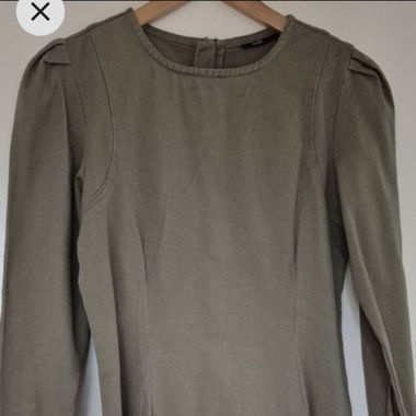 Robe kaki manches longues 