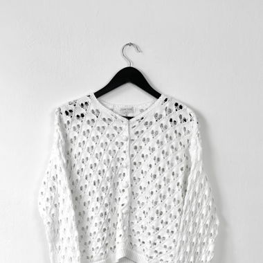 Lochmuster-Strickjacke_vintage jeanne pierre