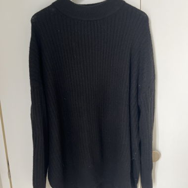 Long Black Knit Sweater