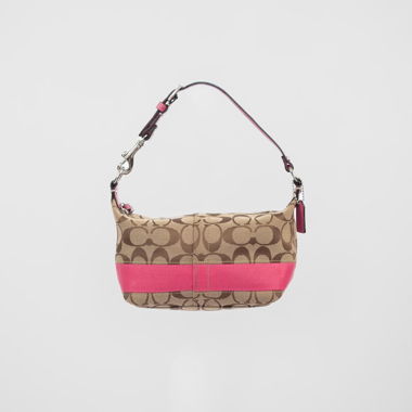 Sac à bandoulière mini Coach Signature vintage rose