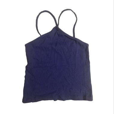 blue crop top