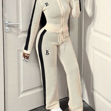 Knit tracksuit set