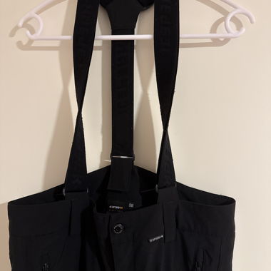 Pantaloni da sci neri con bretelle