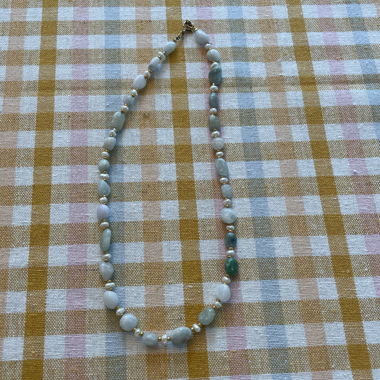 Pearl Necklace with Stones