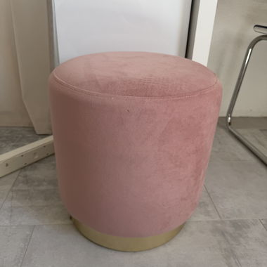 Runder Samt-Hocker