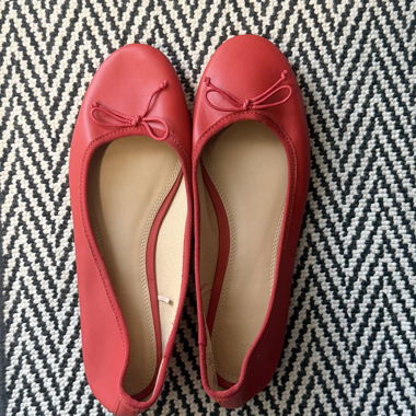 Red ballet flats