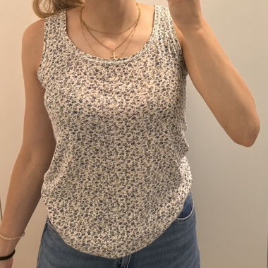 Trägershirt mit Blümchen