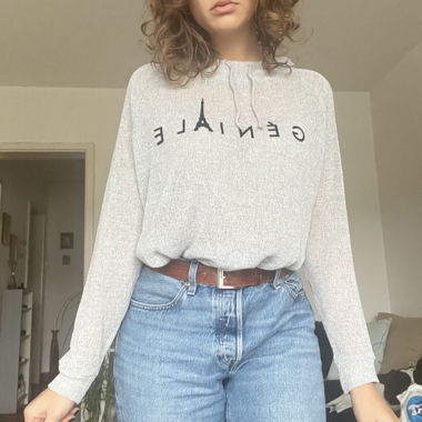 See-through grey hoodie