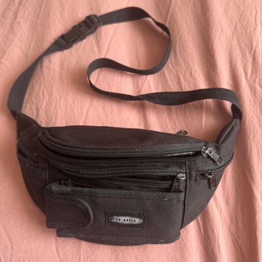 Vintage ACTIVE Bauchtasche schwarz