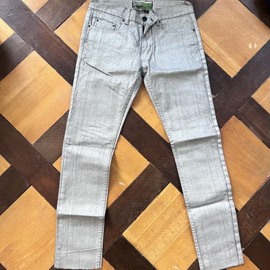 silberne Skinny Jeans