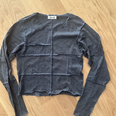 Rework Grey Long-Sleeve T-Shirt