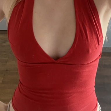 Top à bretelles rouge