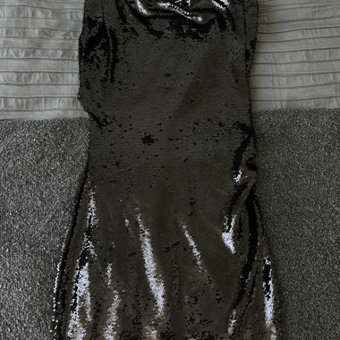 Sequin Dress with Shoulder Pads