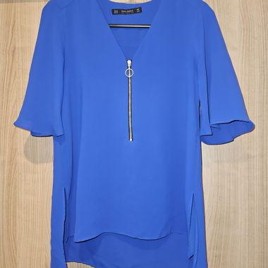Blouse bleue Zara Basic