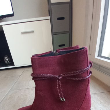 Bottines bordeaux