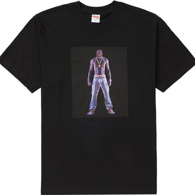 T-shirt Supreme Tupac Hologram Black con grafica