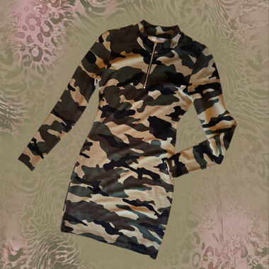 Abito Zip Camouflage Grunge