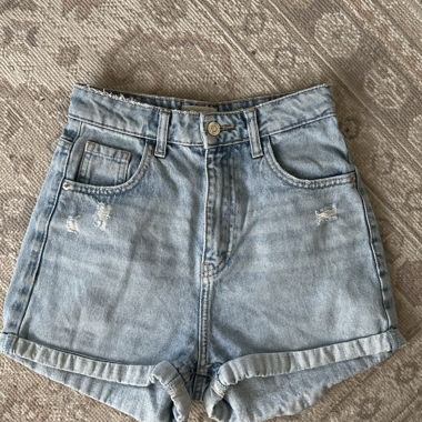 Short en jean taille haute