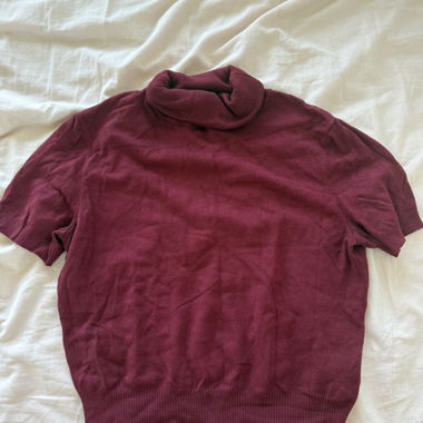 Haut col roulé bordeaux S