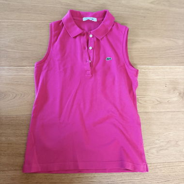 Polo Lacoste Rosa Senza Maniche